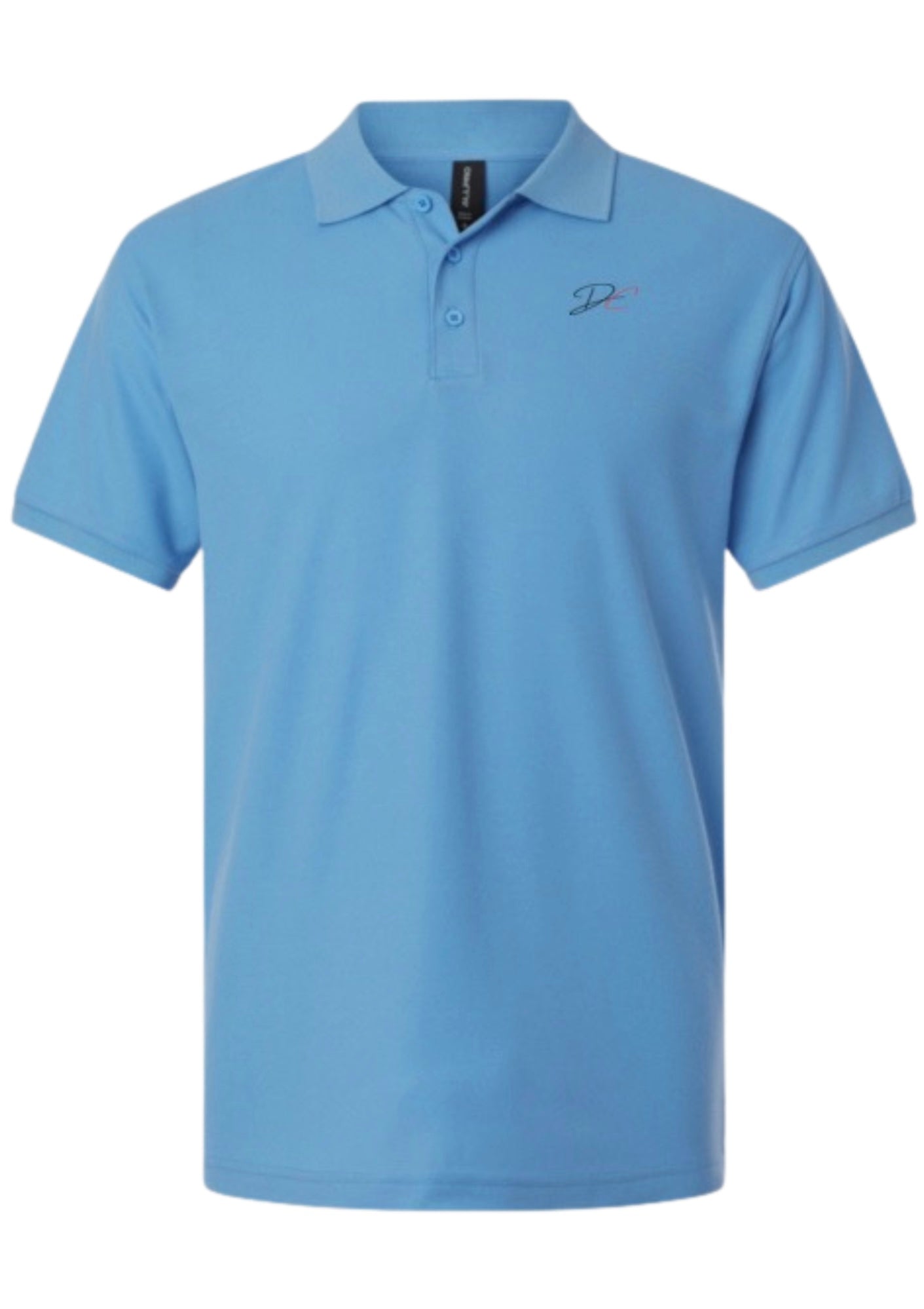 Men's Pique Polo (Sand/Carolina Blue)